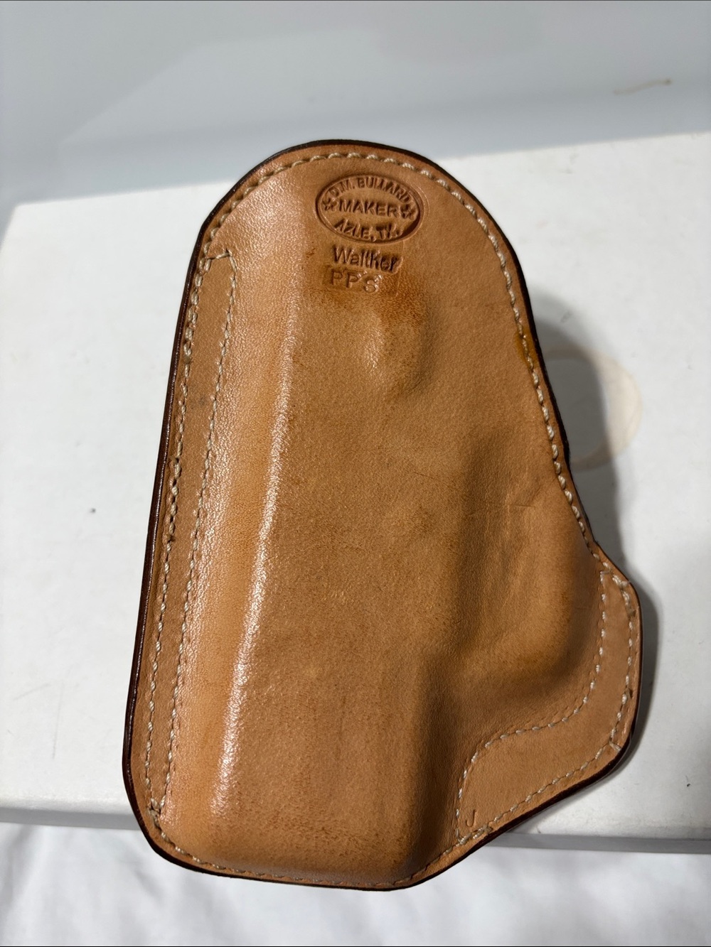 DM Bullard outside conceal Brown Leather Belt Holster. NWOT- PPD